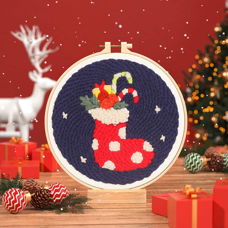 Santa Boot Punch Needle Kit