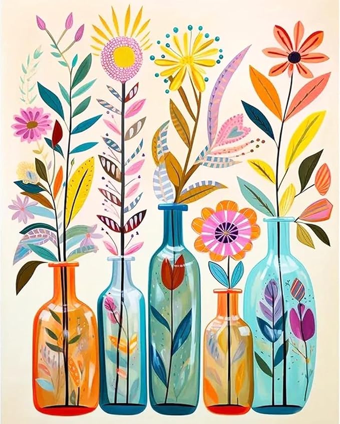 Floral Arrangements Cross-Stitching Kit