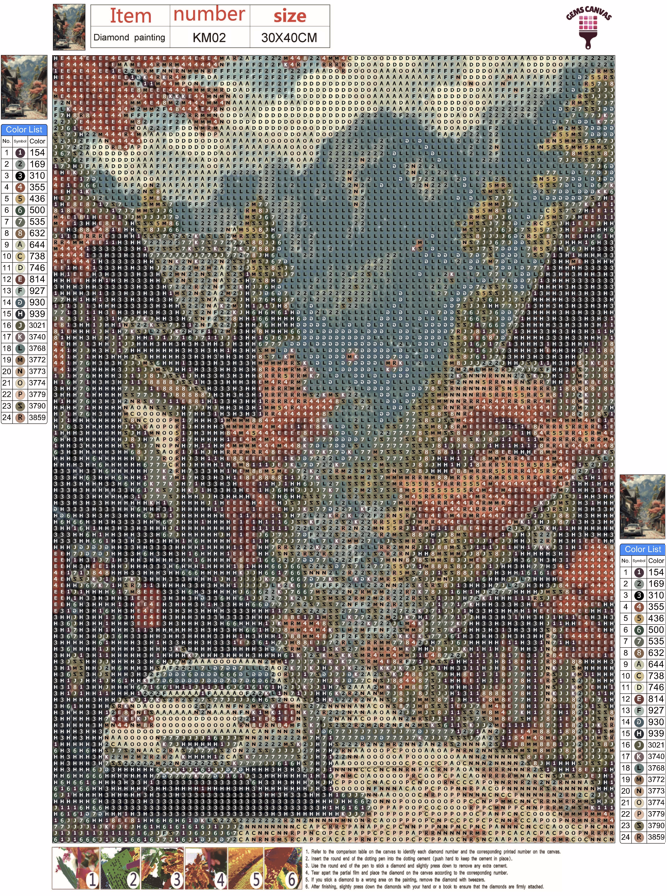 Godzilla Hometown Gem Painting Kit