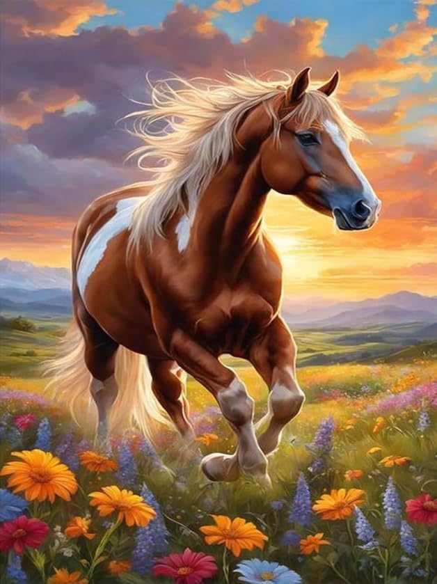 Brown Horse Cross-Stitching Kit