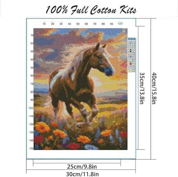 Brown Horse Cross-Stitching Kit