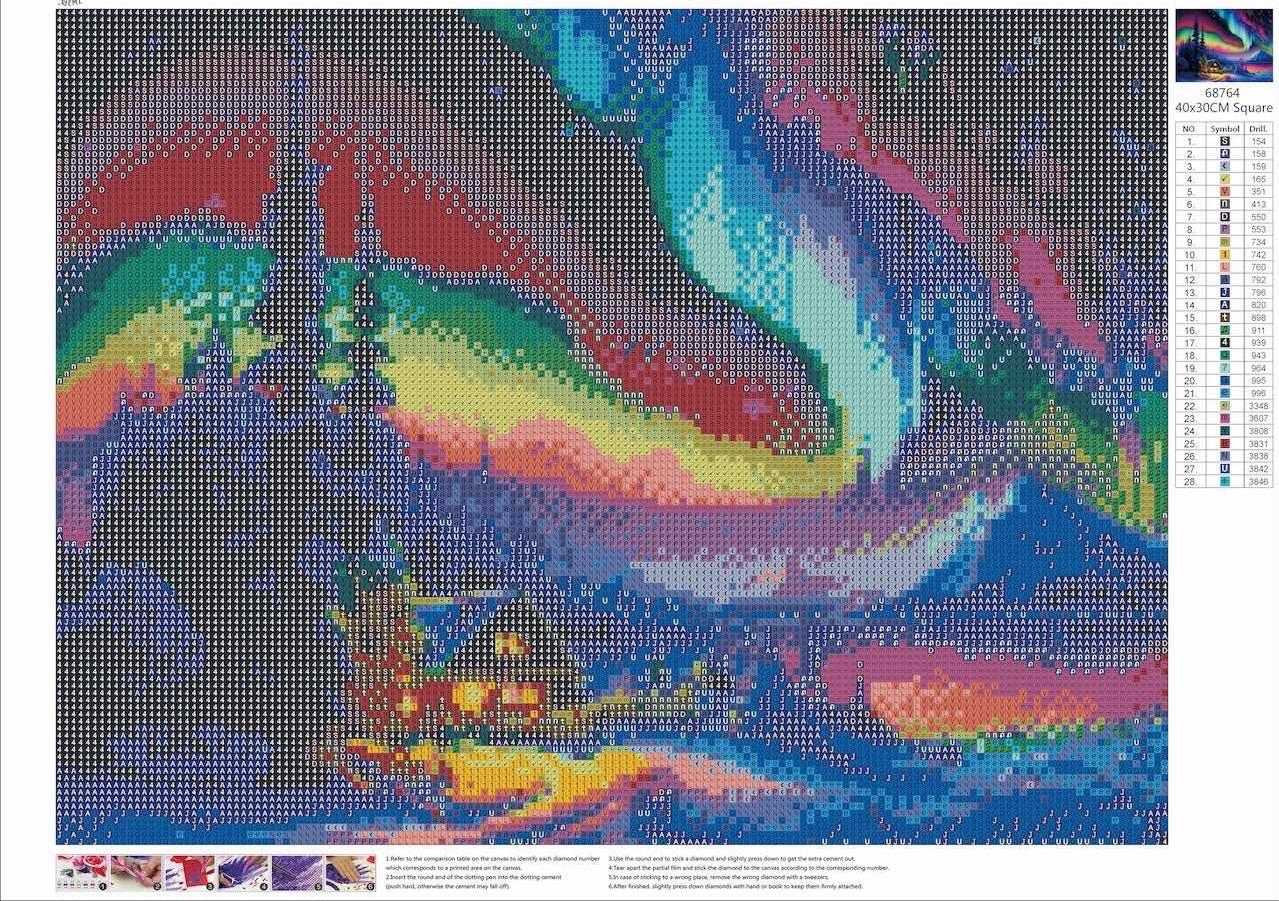 Vibrant Aurora Gem Painting Kit
