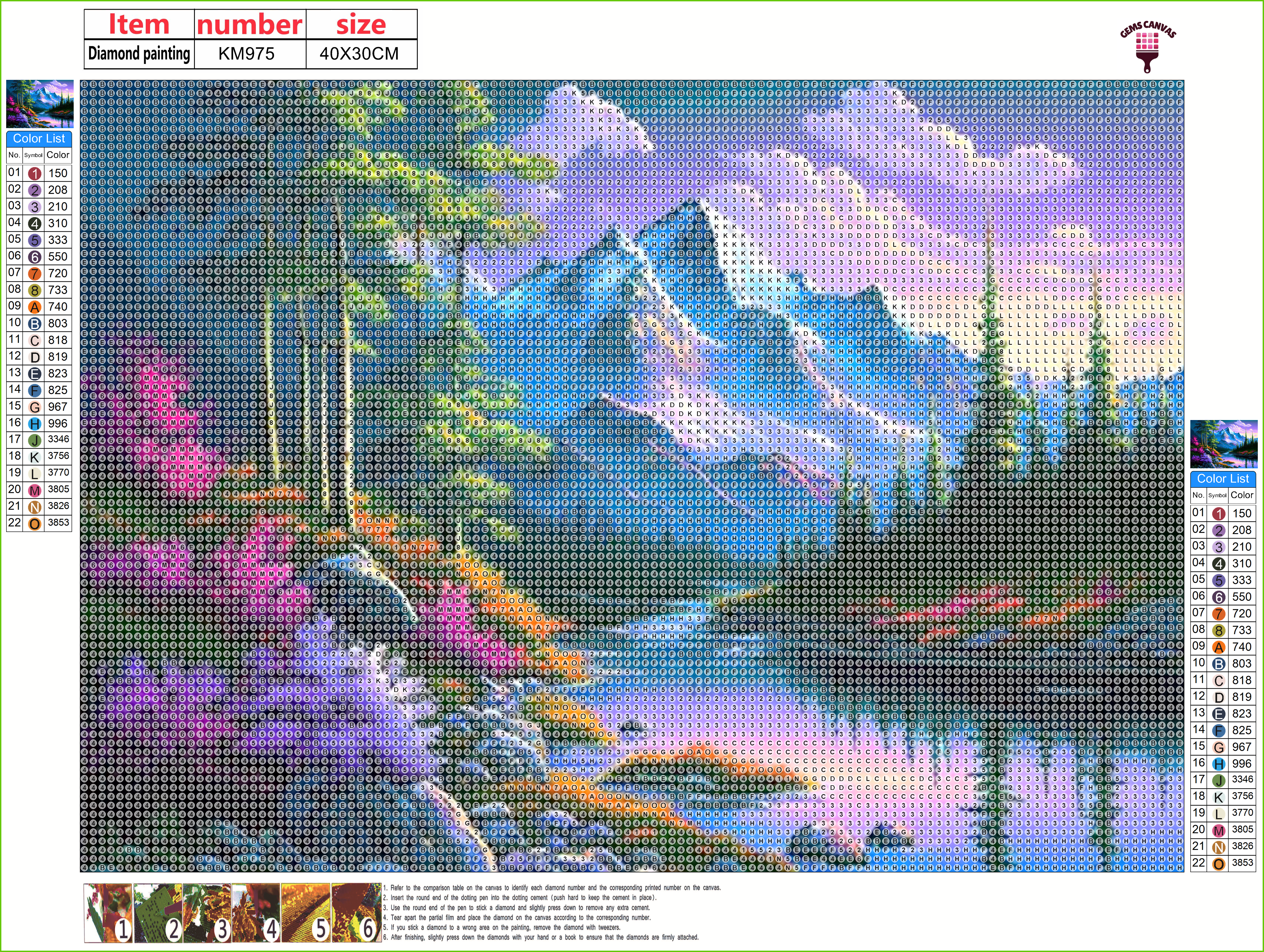 Lakeside Peak Gem Painting Kit