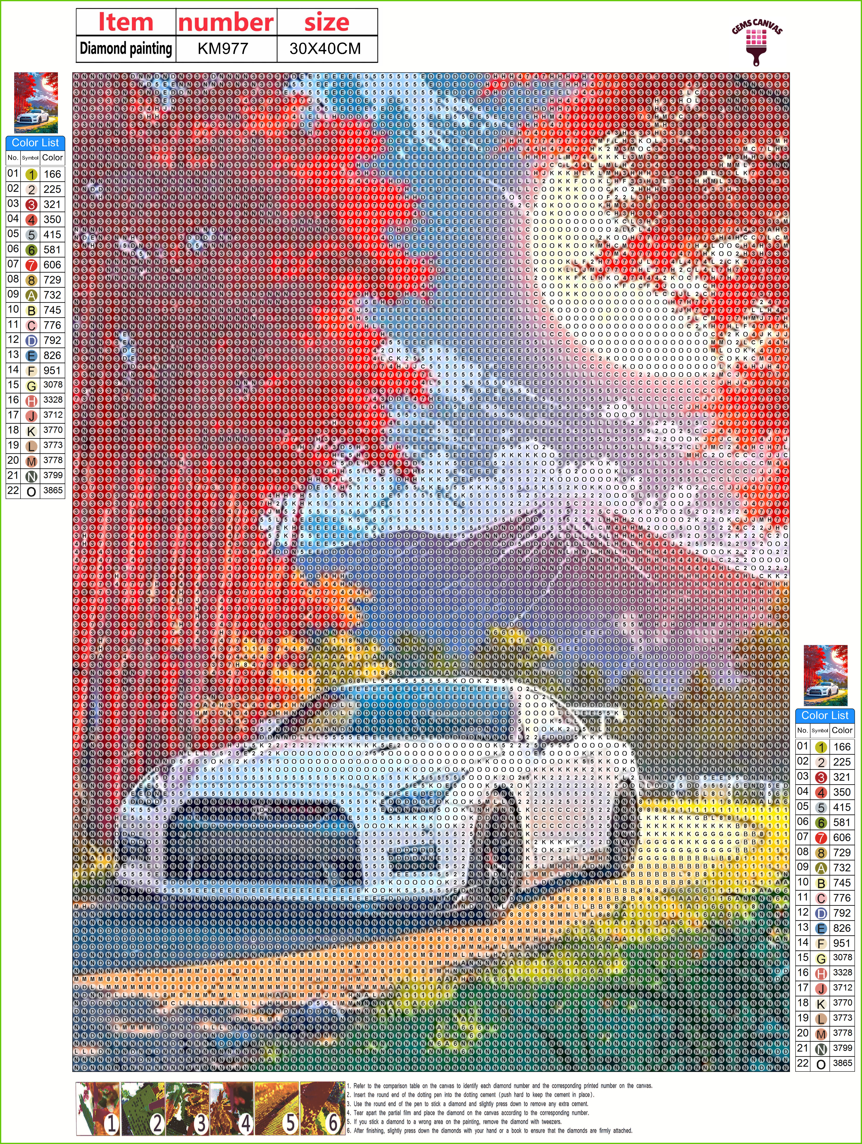 Midnight Drive Gem Painting Kit