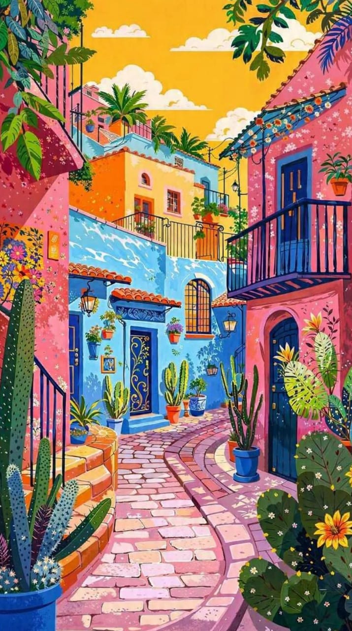 Pink & Blue Cross-Stitching Kit