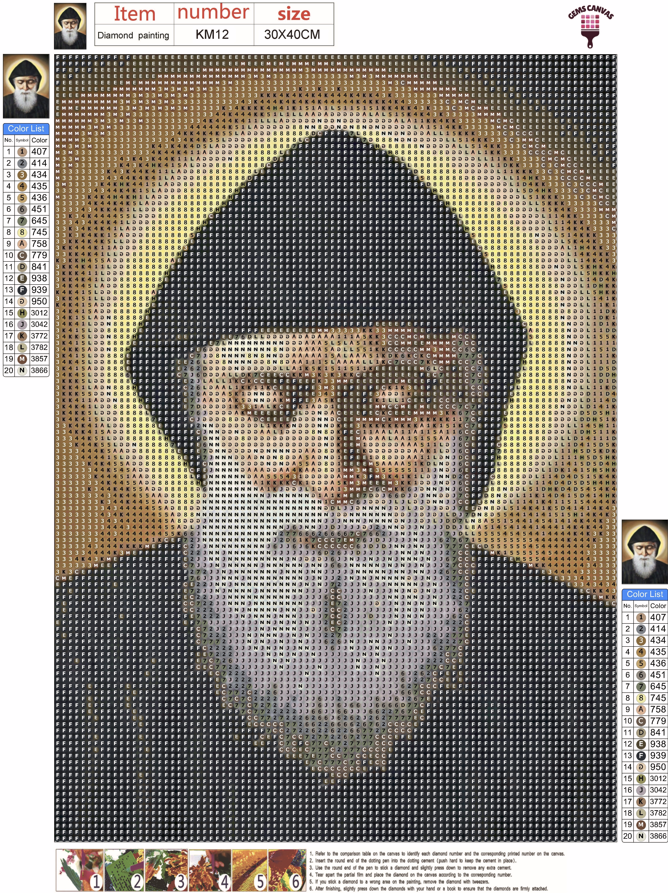 Saint Charbel Gem Painting Kit