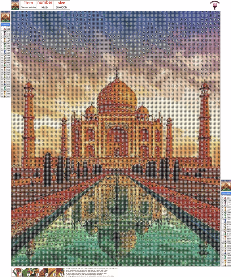 Majestic Taj Mahal Gem Painting Kit