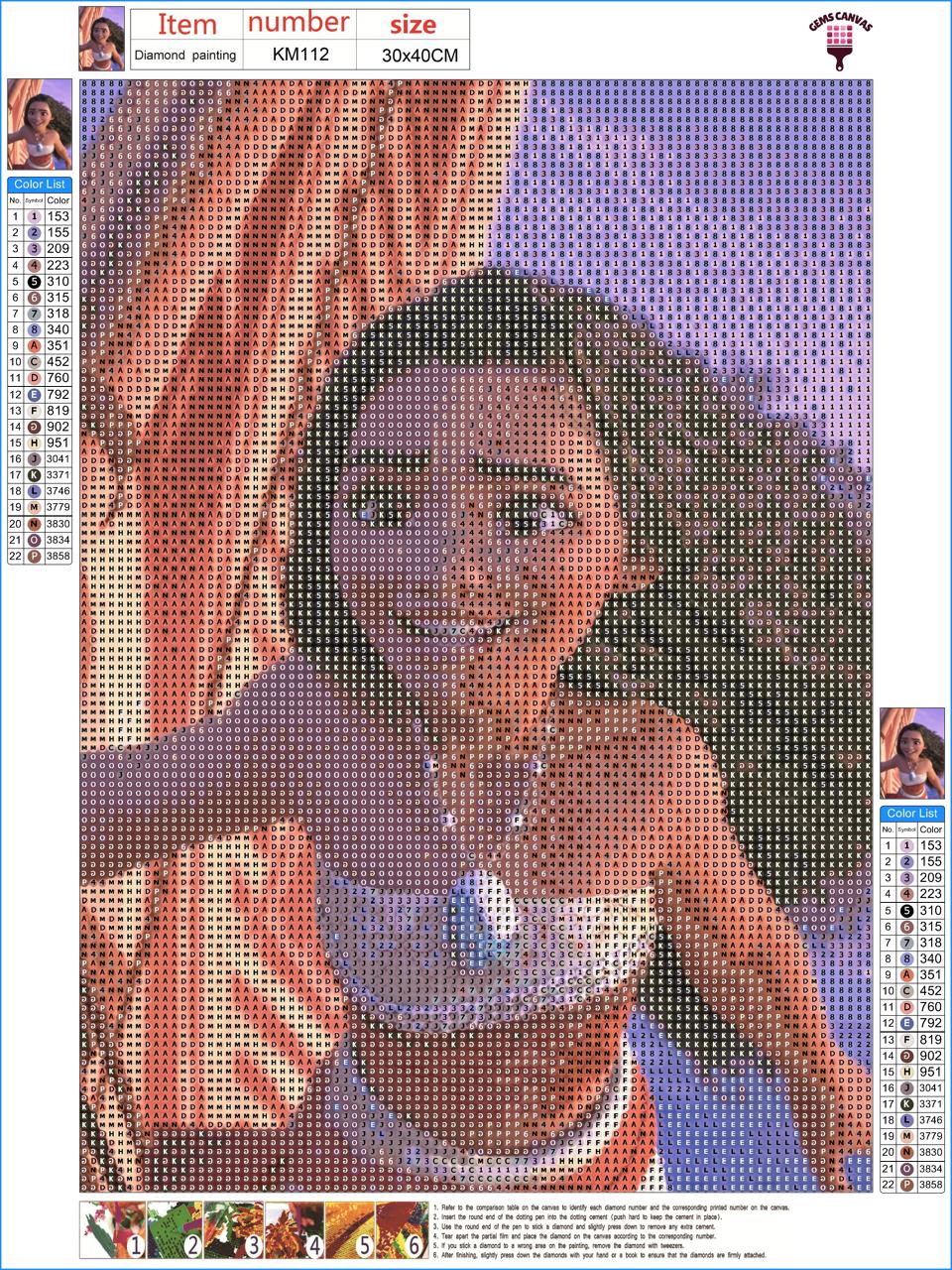 Moana Gem Painting Kit