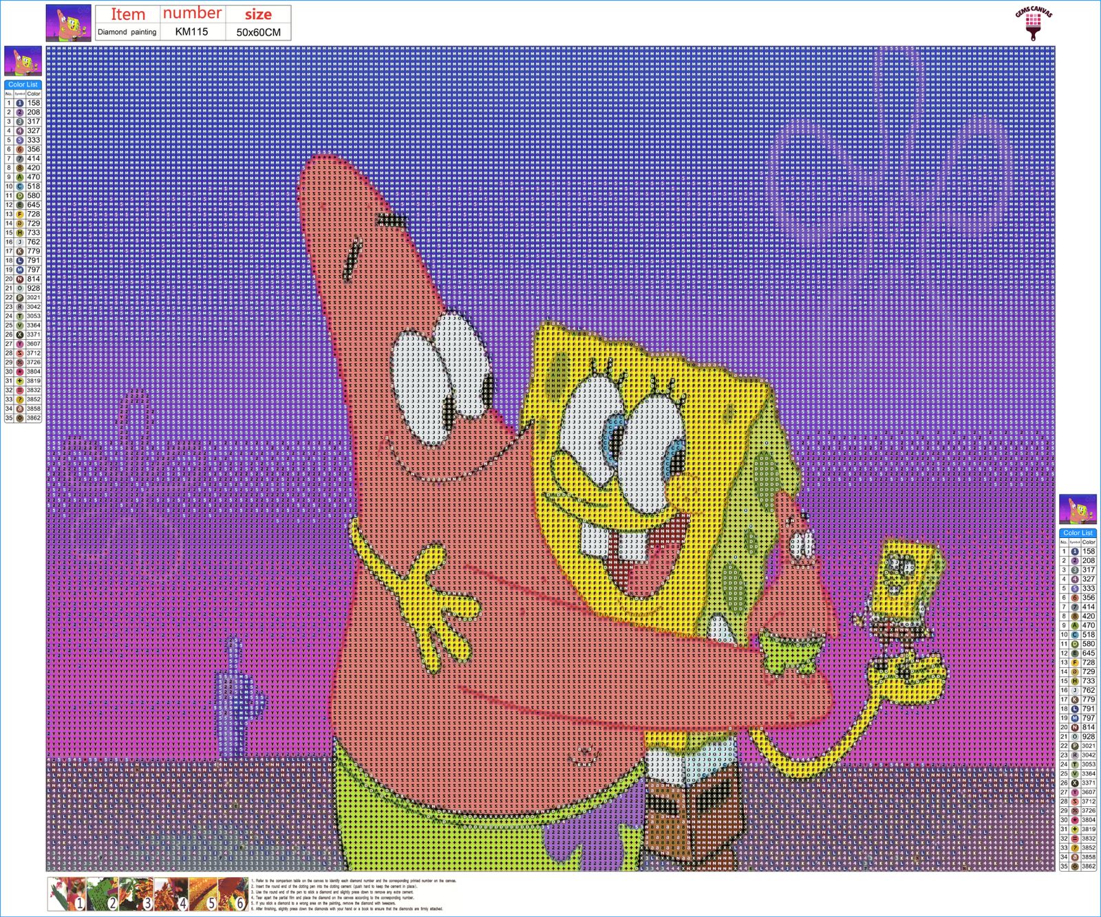 Sponge Bob Gem Painting Kit