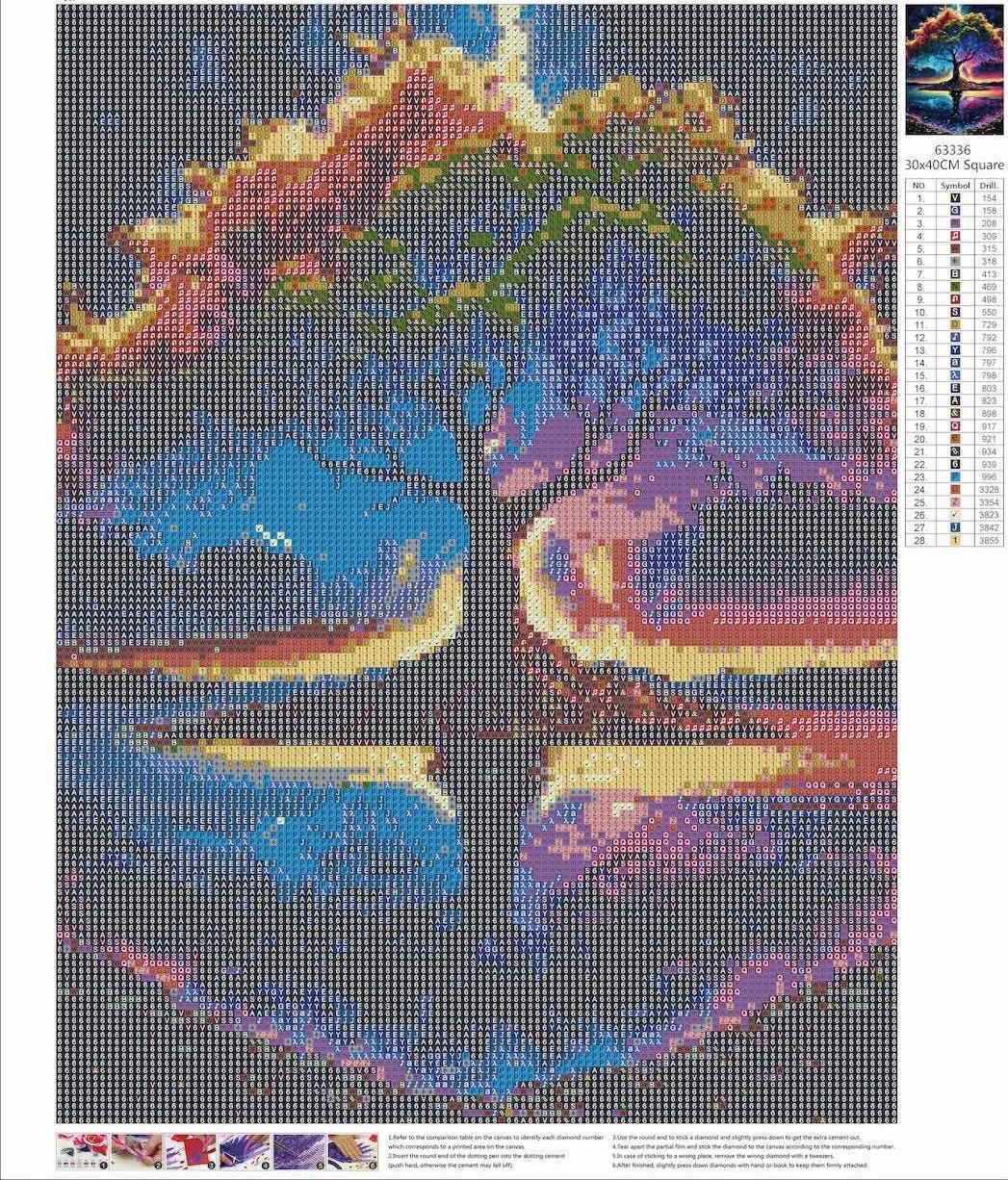 Vibrant Wisdom Tree Gem Painting Kit