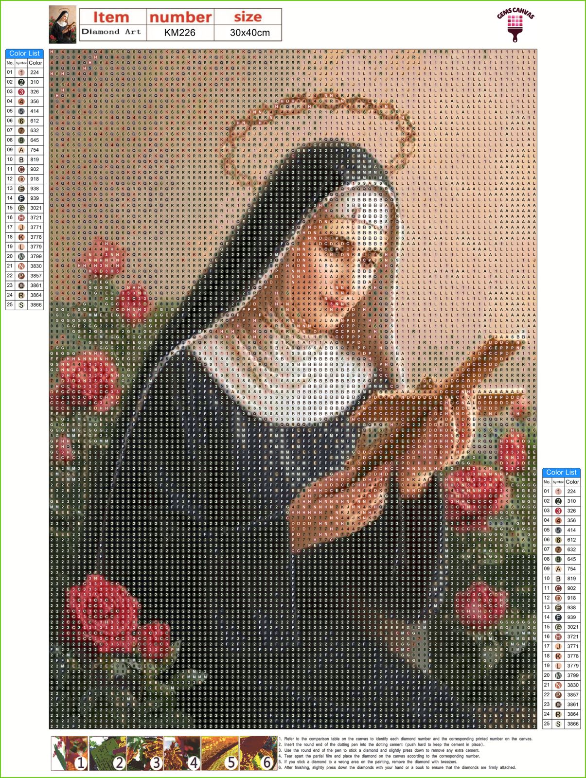 St. Rita Gem Painting Kit