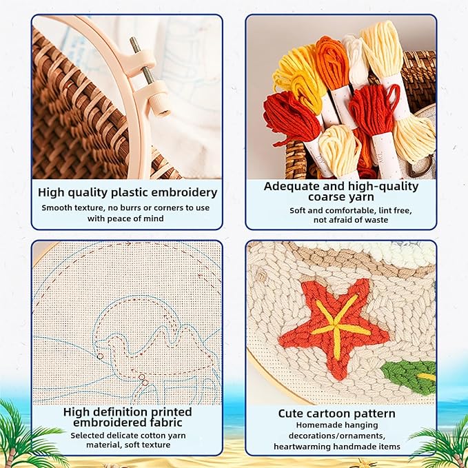 Aqua Bloom Punch Needle Kit