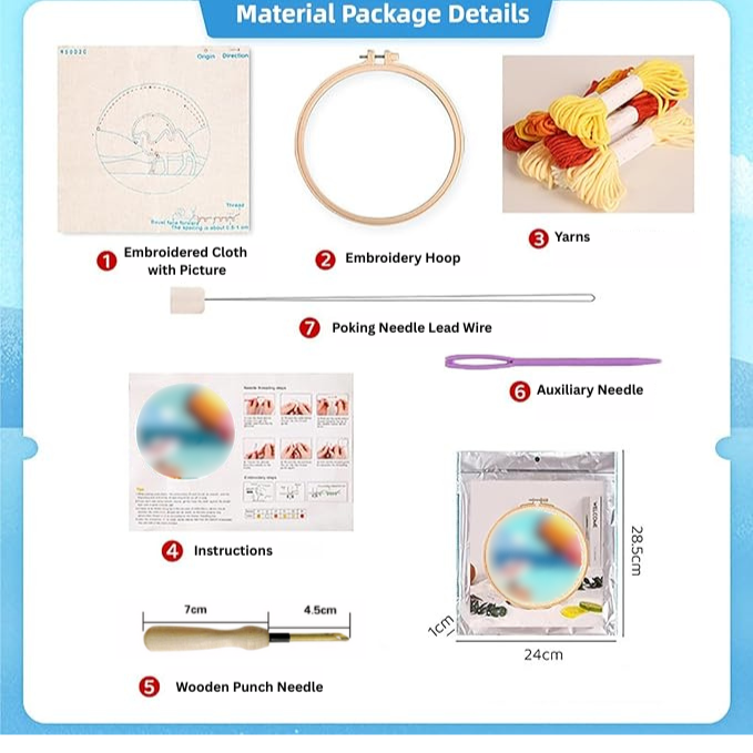 Aqua Bloom Punch Needle Kit