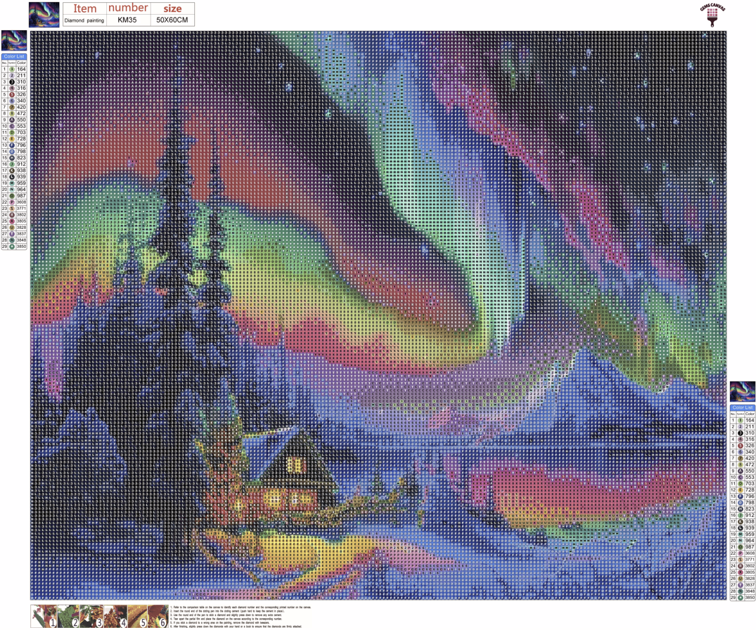 Vibrant Aurora Gem Painting Kit