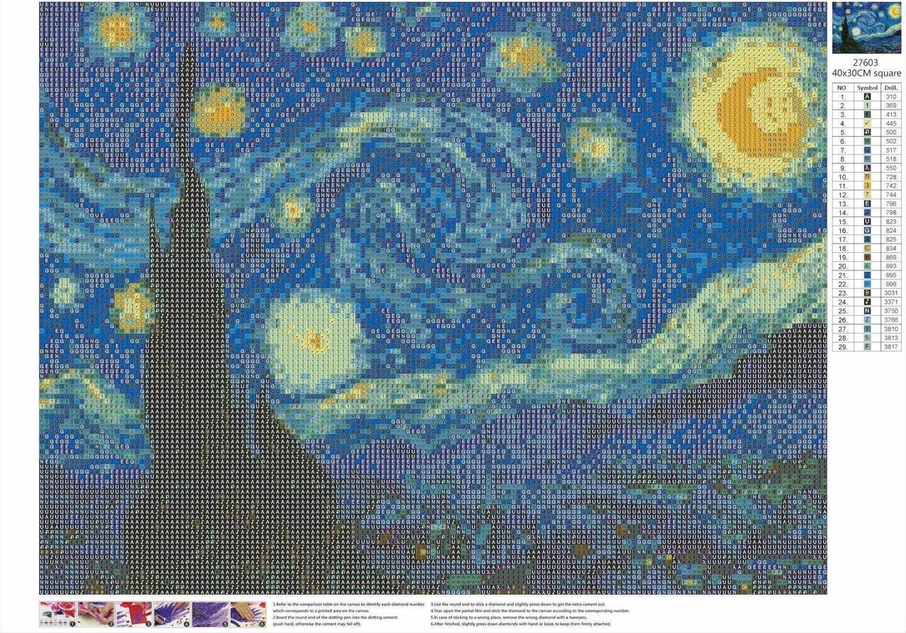 Starry Night Gem Painting Kit