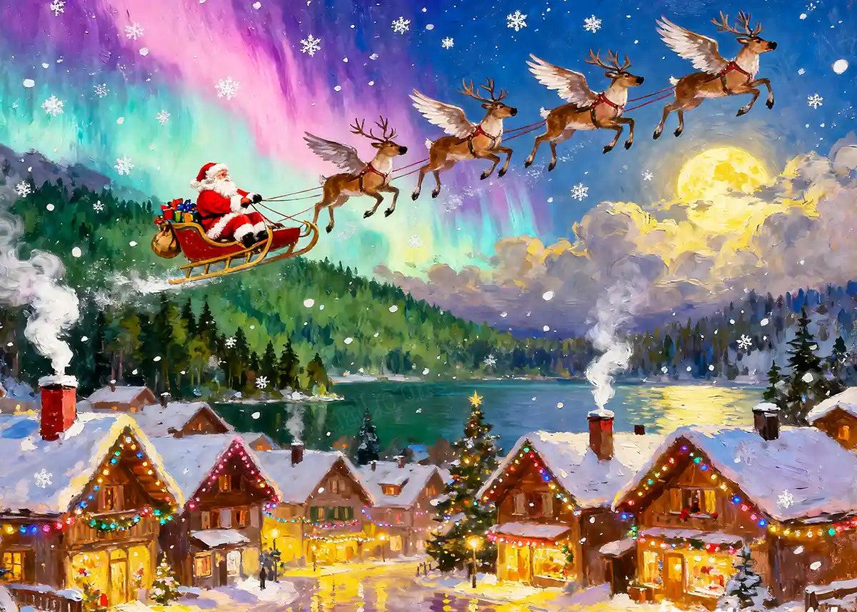 Santa's Flight Gem Painting Kit